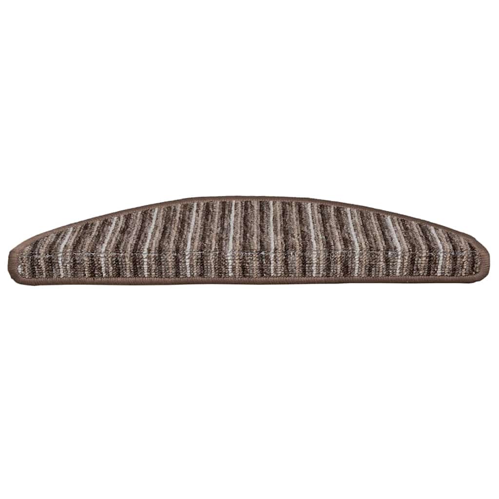 Self-adhesive Stair Mats 15 pcs Brown 56 x 17 x 3 cm