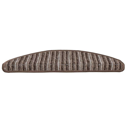 Self-adhesive Stair Mats 15 pcs Brown 56 x 17 x 3 cm