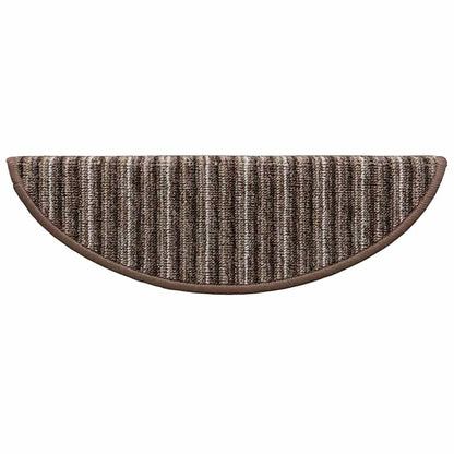 Self-adhesive Stair Mats 15 pcs Brown 56 x 17 x 3 cm