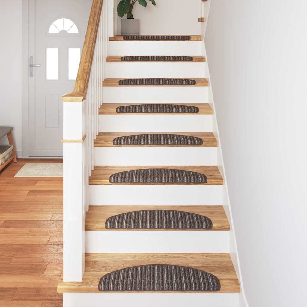 Self-adhesive Stair Mats 15 pcs Brown 65 x 21 x 4 cm