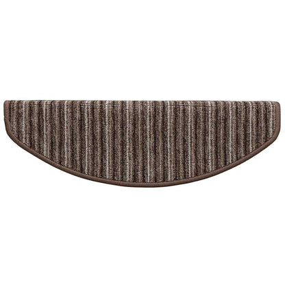 Self-adhesive Stair Mats 15 pcs Brown 65 x 21 x 4 cm