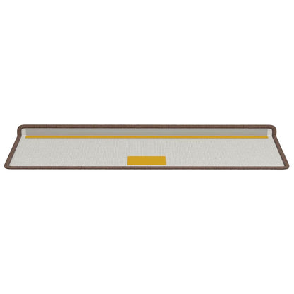 Self-adhesive Stair Mats Striped 15 pcs Brown 65 x 21 x 4 cm