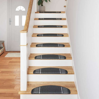 Self-adhesive Stair Mats 15 pcs Anthracite 65 x 21 x 4 cm