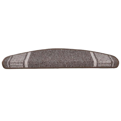 Self-adhesive Stair Mats 15 pcs Brown 65 x 21 x 4 cm