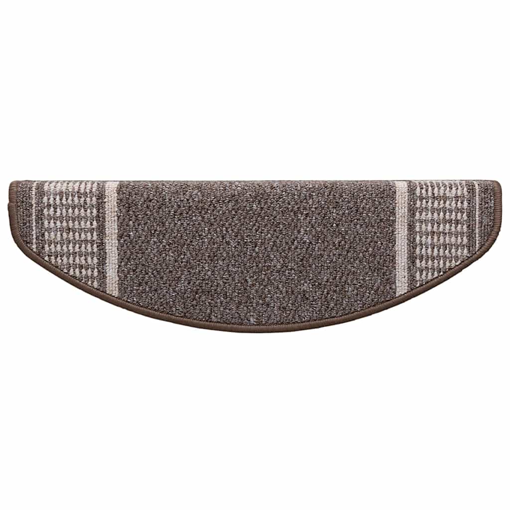 Self-adhesive Stair Mats 15 pcs Brown 65 x 21 x 4 cm