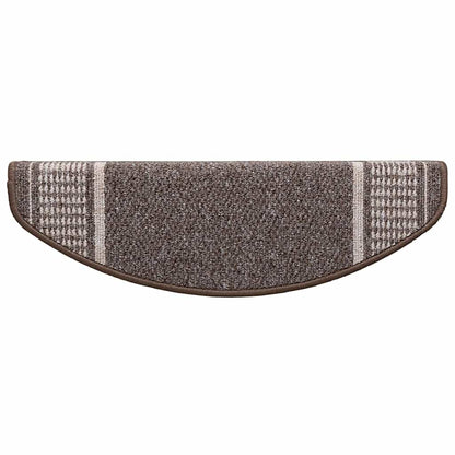 Self-adhesive Stair Mats 15 pcs Brown 65 x 21 x 4 cm