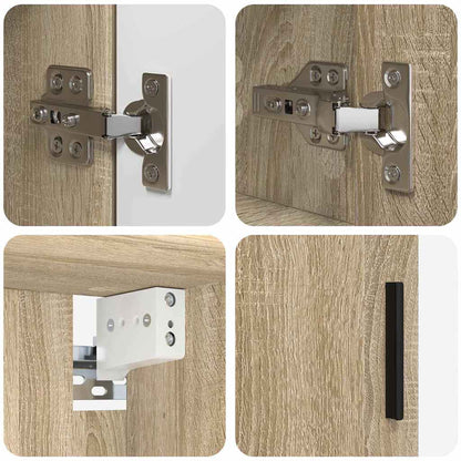 Bathroom Furniture Set 2 pcs Sonoma Oak Engineered wood & Metal