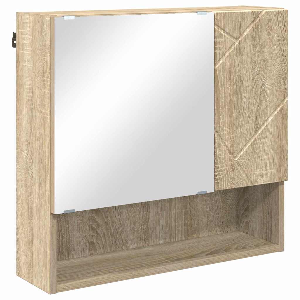 Bathroom Furniture Set 2 pcs Sonoma Oak Engineered wood & Metal