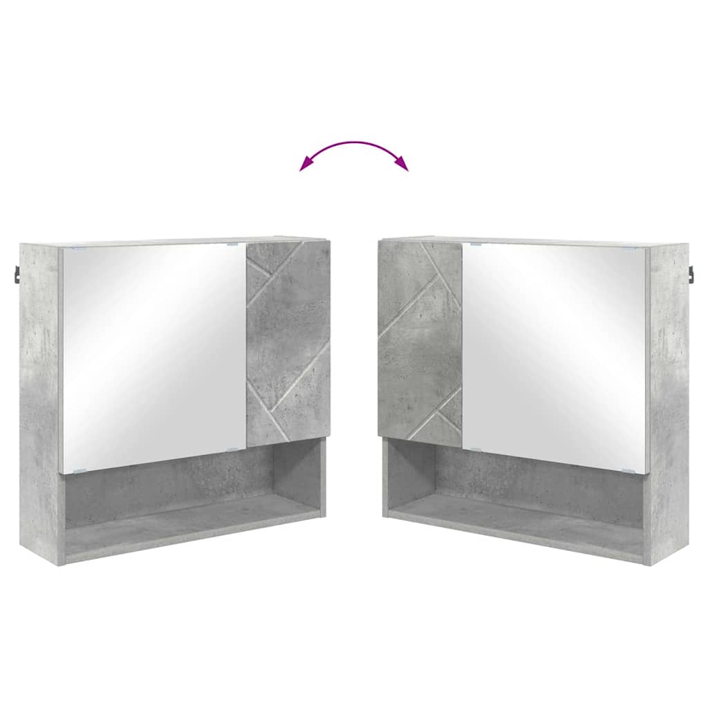 Bathroom Furniture Set Wall-mounted 2 pcs Concrete Grey