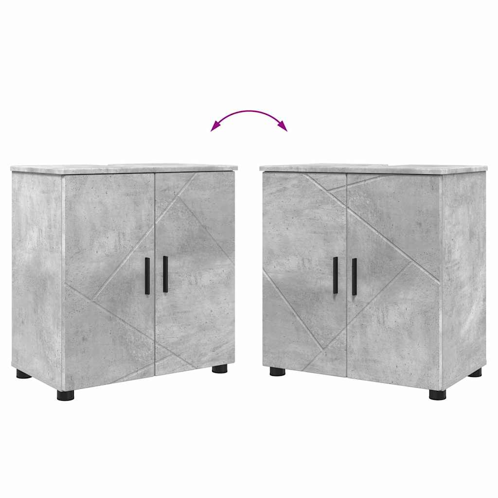 Bathroom Furniture Set Wall-mounted 2 pcs Concrete Grey