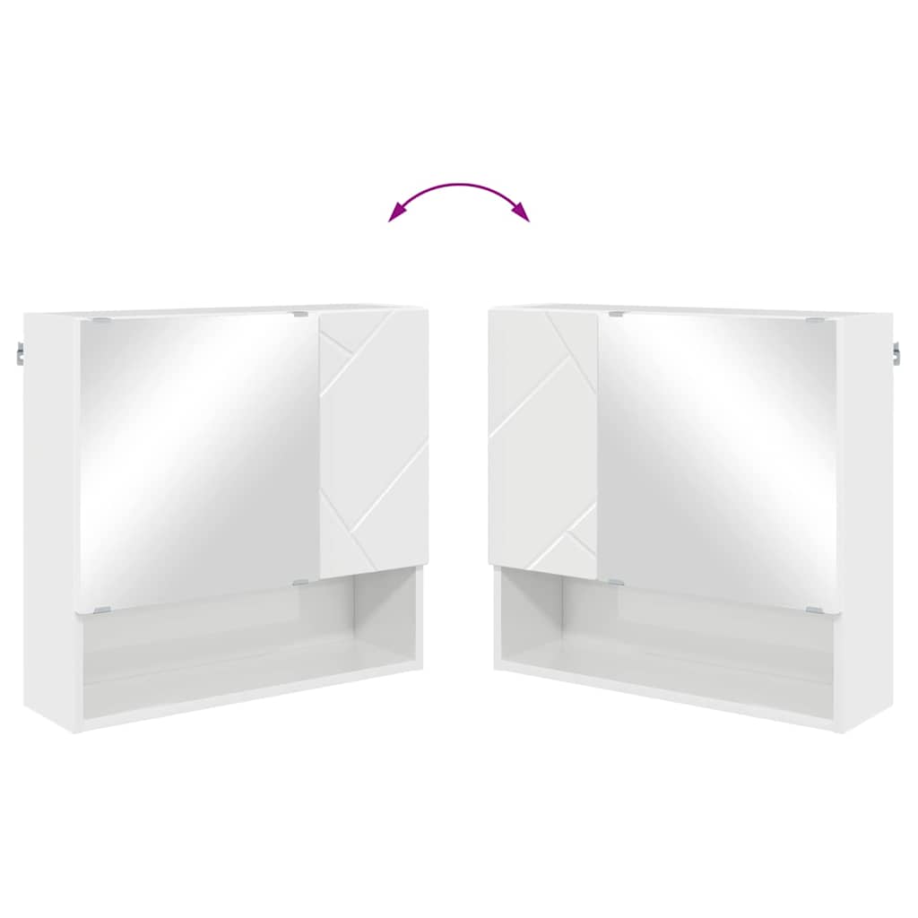 Bathroom Furniture Set Wall-mounted 2 pcs High Gloss White