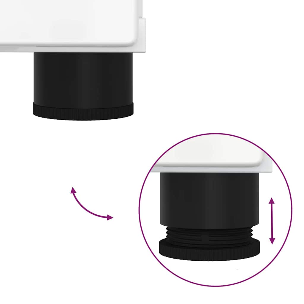 Bathroom Furniture Set Wall-mounted 2 pcs High Gloss White