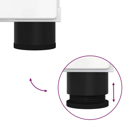 Bathroom Furniture Set Wall-mounted 2 pcs High Gloss White