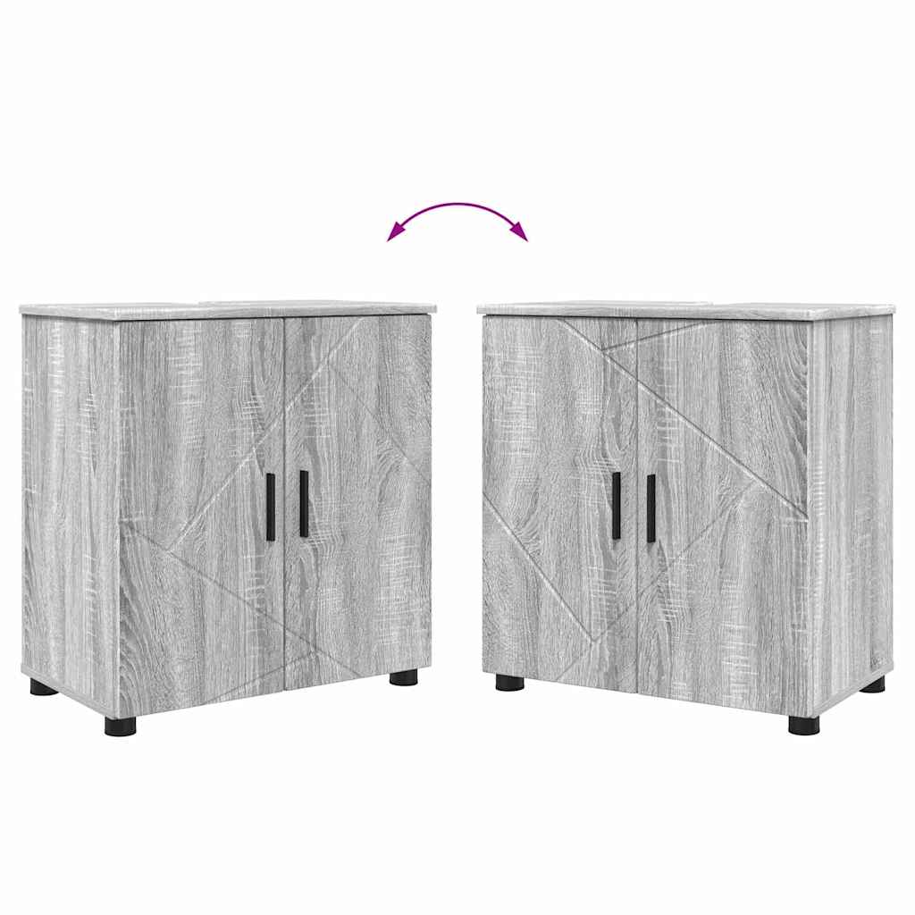Bathroom Furniture Set 2 pcs Grey Sonoma 61 x 35 x 64 cm