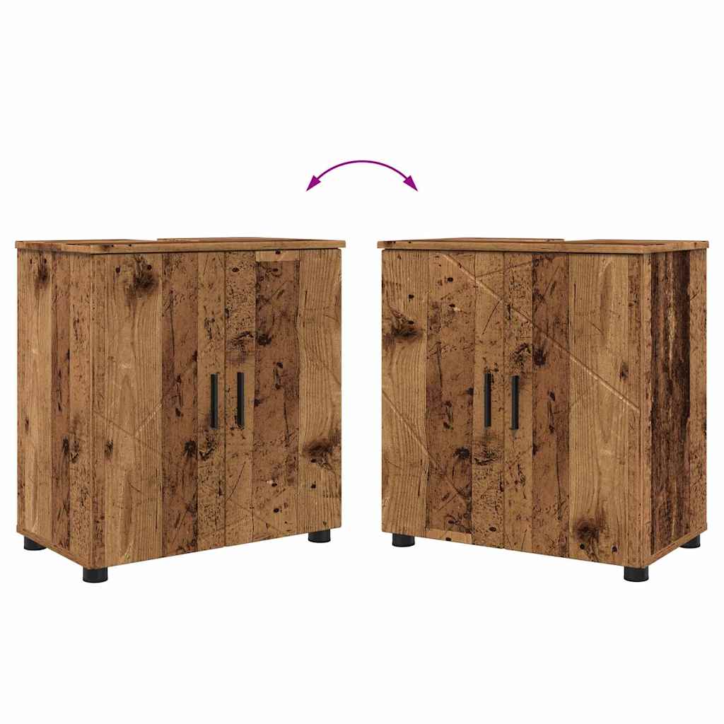 Bathroom Furniture Set 2 pcs Old Wood 61 x 35 x 64 cm