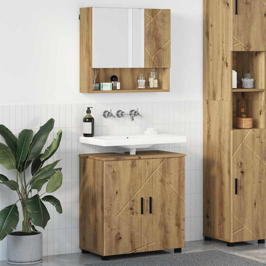 Bathroom Furniture Set 2 pcs Artisan Oak 61 x 35 x 64 cm