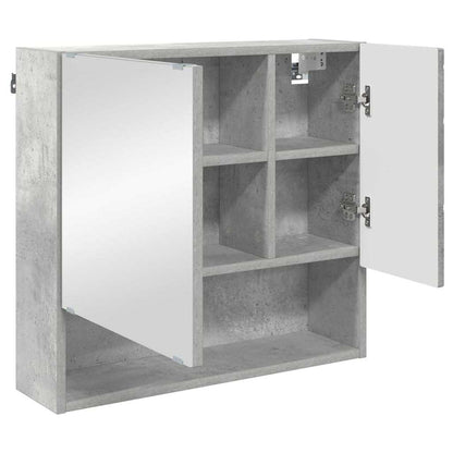 Bathroom Furniture Set 3 pcs Concrete grey Engineered wood