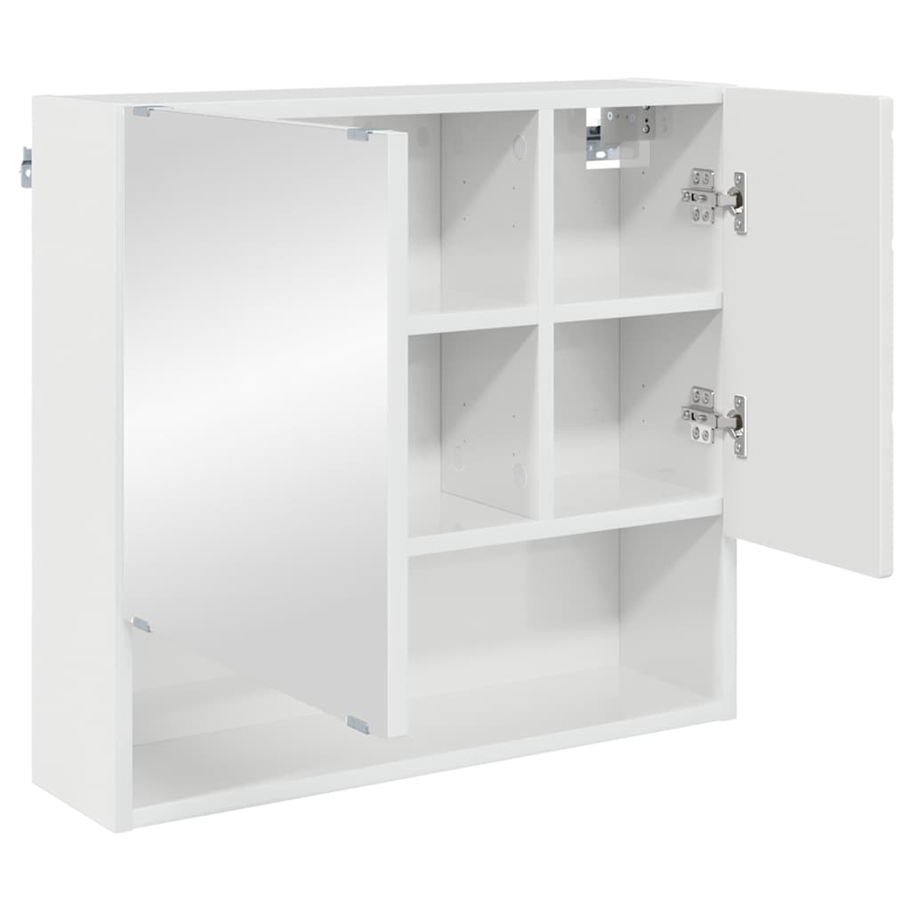 Bathroom Furniture Set Wall-mounted 3 pcs High Gloss White
