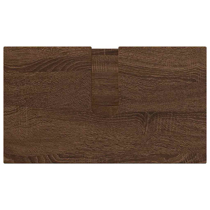 Bathroom Furniture Set 3 pcs Brown Oak Engineered wood & Metal