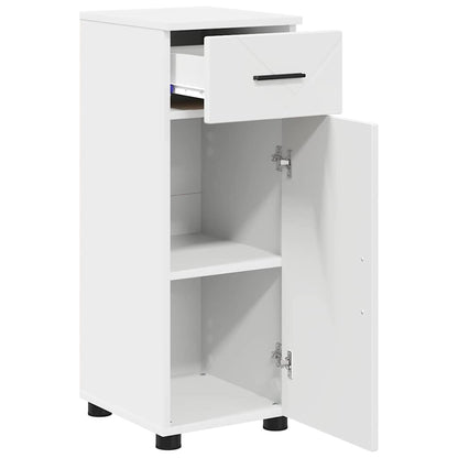Bathroom Furniture Set 3 pcs White Engineered wood & Metal