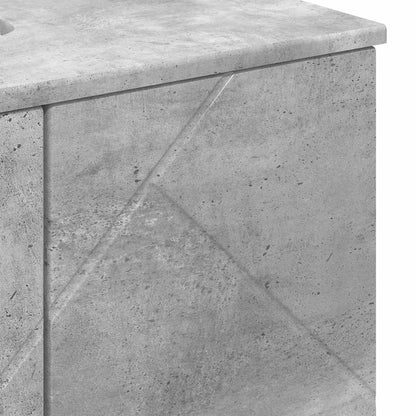 Bathroom Furniture Set with Drawer 3 pcs Concrete Grey