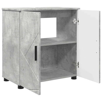 Bathroom Furniture Set with Drawer 3 pcs Concrete Grey