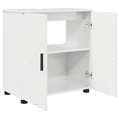 Bathroom Furniture Set with Drawer 3 pcs High Gloss White