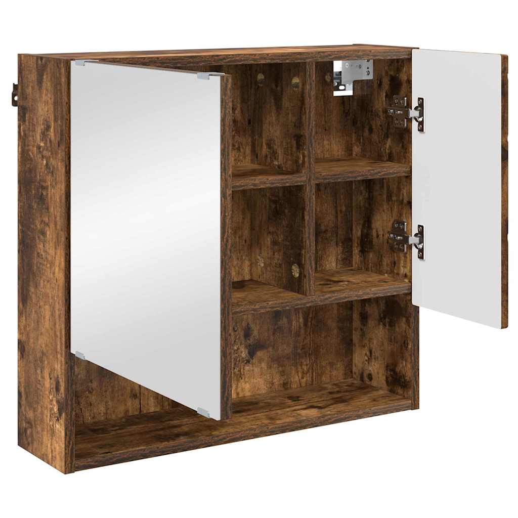 Bathroom Furniture Set 3 pcs Smoked Oak 61 x 35 x 64 cm