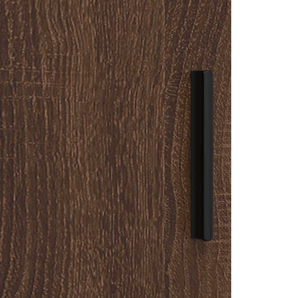 Bathroom Furniture Set 3 pcs Brown Oak Engineered wood & Metal