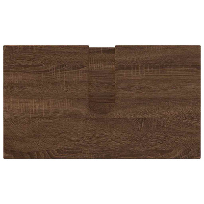Bathroom Furniture Set 3 pcs Brown Oak Engineered wood & Metal