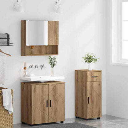 Bathroom Furniture Set 3 pcs Artisan Oak 61 x 35 x 64 cm
