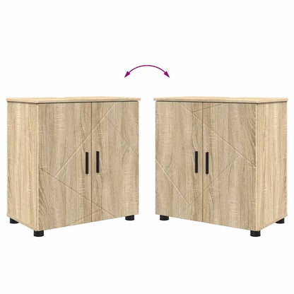 Bathroom Furniture Set 4 pcs Sonoma Oak Engineered wood & Metal