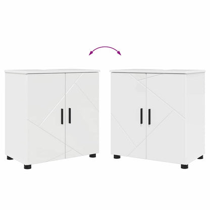 Bathroom Furniture Set Wall-mounted 4 pcs High Gloss White
