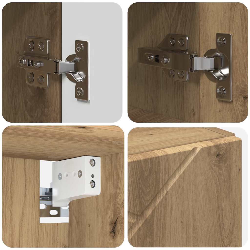 Bathroom Furniture Set 4 pcs Artisan Oak 61 x 35 x 64 cm