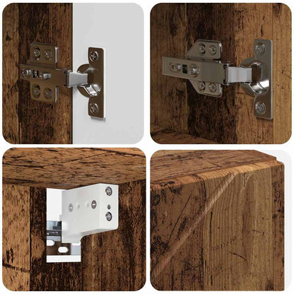 Bathroom Furniture Set 4 pcs Old Wood 61 x 35 x 64 cm