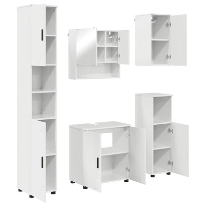 Bathroom Furniture Set Wall-mounted 5 pcs High Gloss White