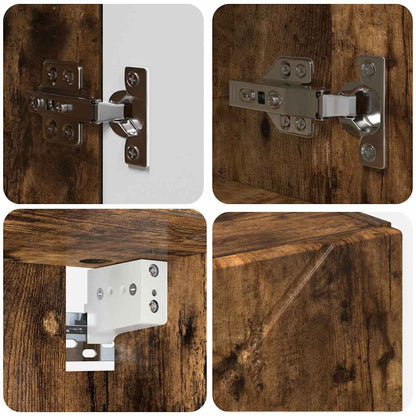Bathroom Furniture Set 5 pcs Smoked Oak 61 x 35 x 64 cm