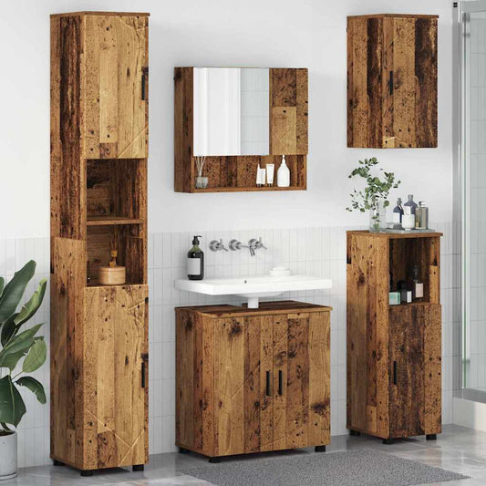 Bathroom Furniture Set 5 pcs Old Wood 61 x 35 x 64 cm