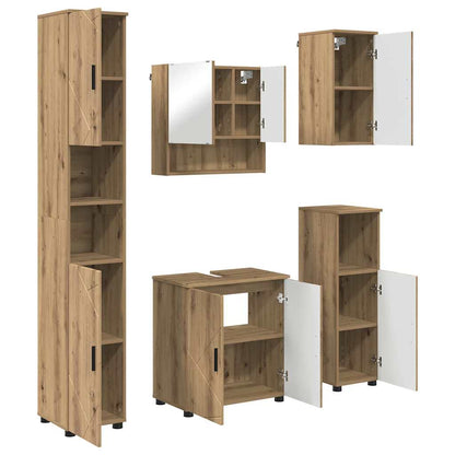 Bathroom Furniture Set 5 pcs Artisan Oak 61 x 35 x 64 cm