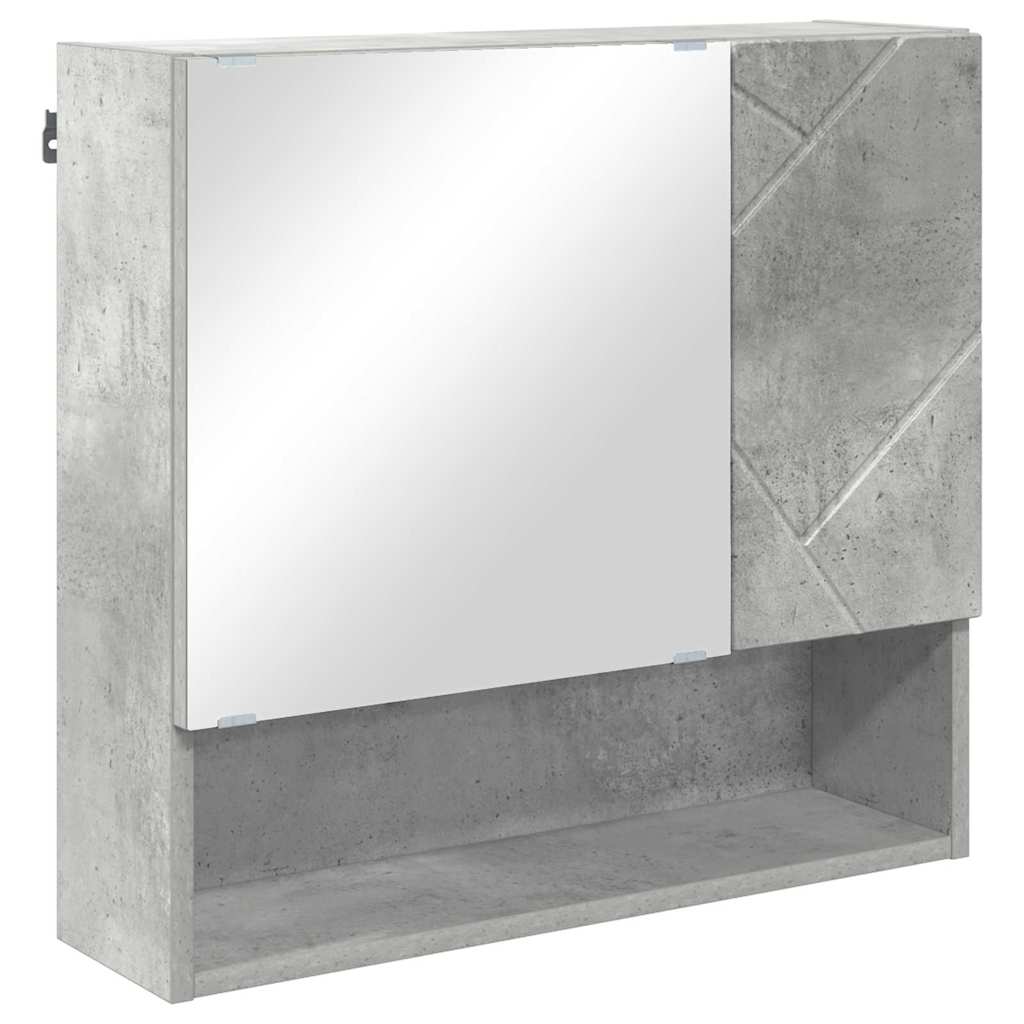 Bathroom Furniture Set with Drawer 5 pcs Concrete Grey