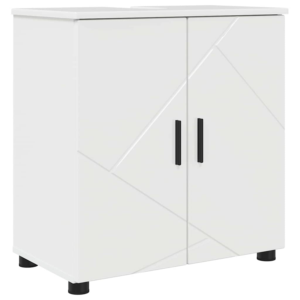Bathroom Furniture Set with Drawer 5 pcs High Gloss White