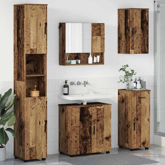 Bathroom Furniture Set 5 pcs Old Wood 61 x 35 x 64 cm
