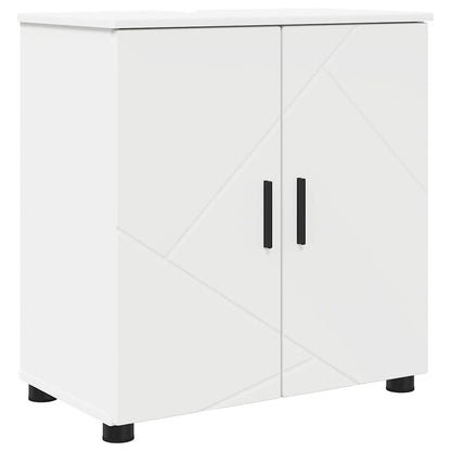 Bathroom Furniture Set 4 pcs White Engineered wood & Metal