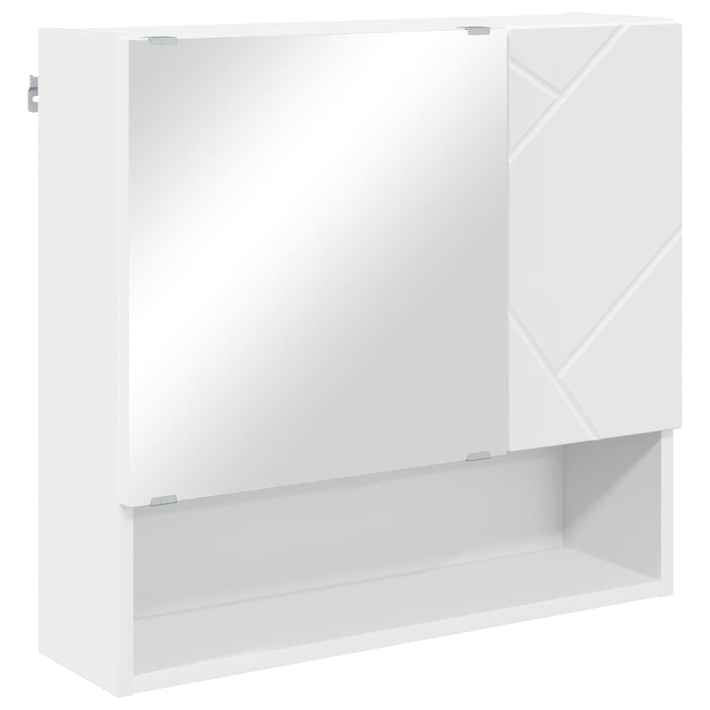 Bathroom Furniture Set 4 pcs White Engineered wood & Metal