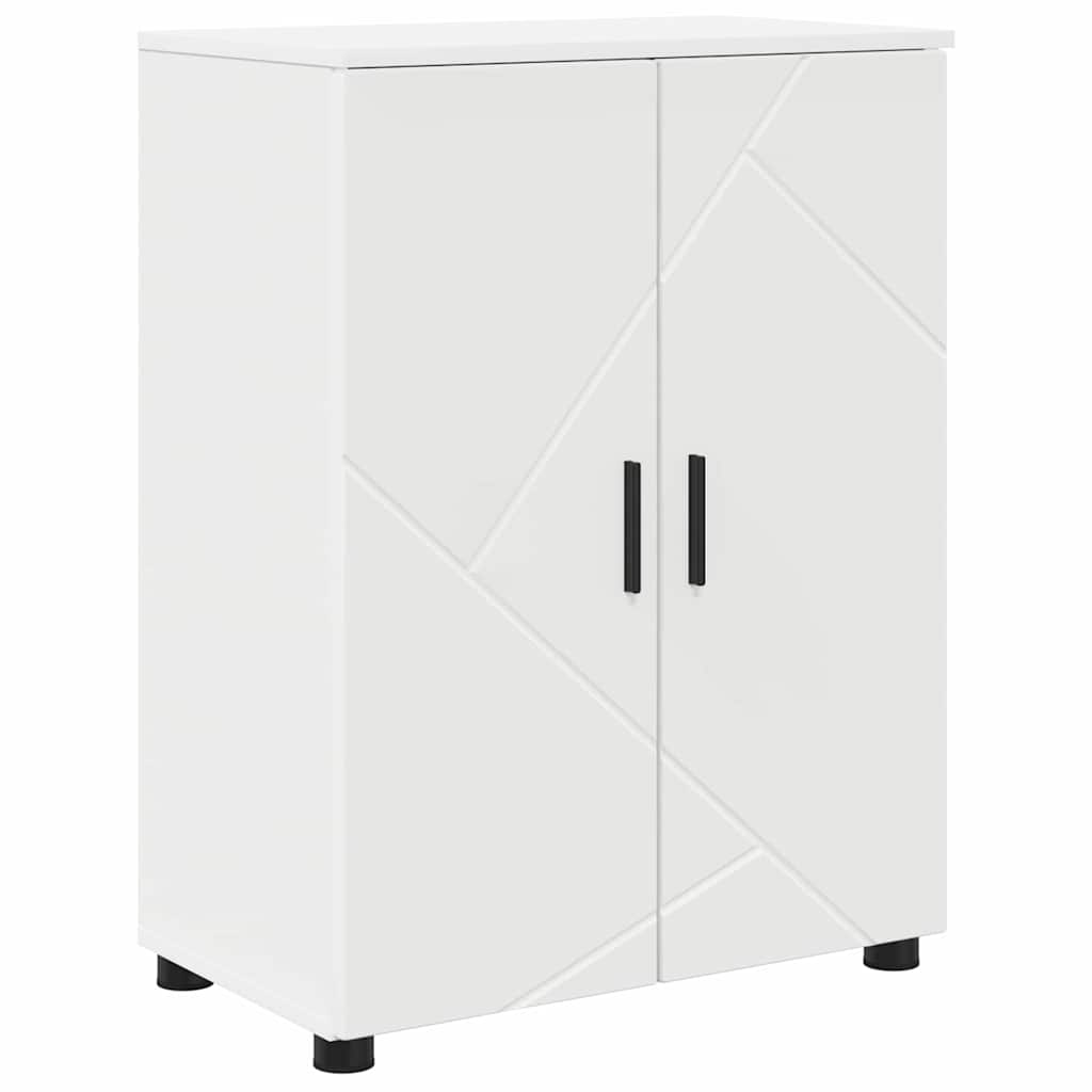 Bathroom Furniture Set 4 pcs White Engineered wood & Metal