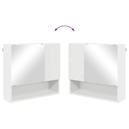 Bathroom Furniture Set 4 pcs White Engineered wood & Metal