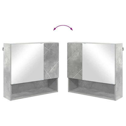 Bathroom Furniture Set Wall-mounted 4 pcs Concrete Grey