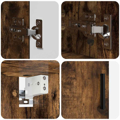 Bathroom Furniture Set 4 pcs Smoked Oak 61 x 35 x 64 cm