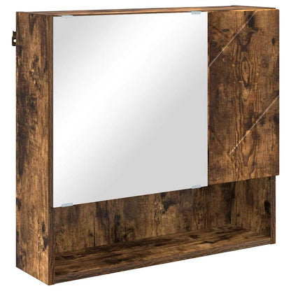 Bathroom Furniture Set 4 pcs Smoked Oak 61 x 35 x 64 cm