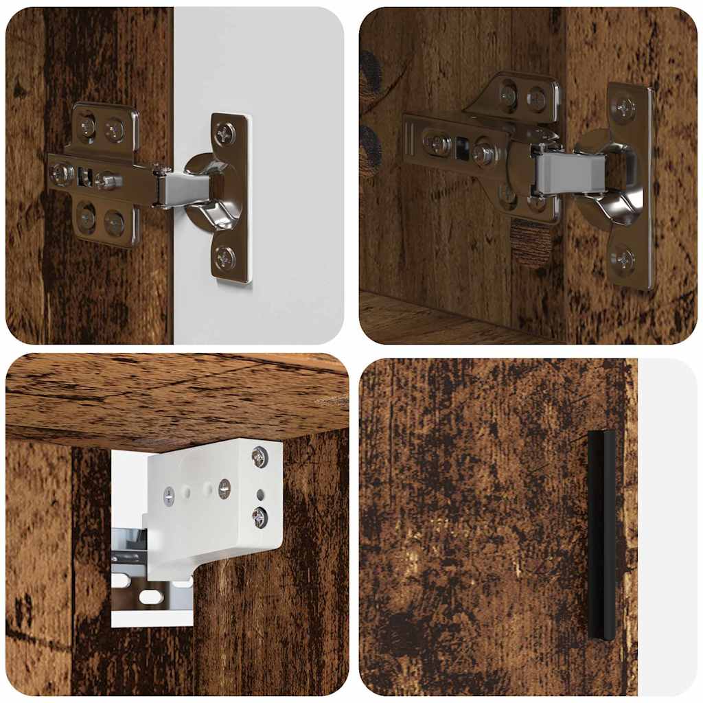 Bathroom Furniture Set 4 pcs Old Wood 61 x 35 x 64 cm
